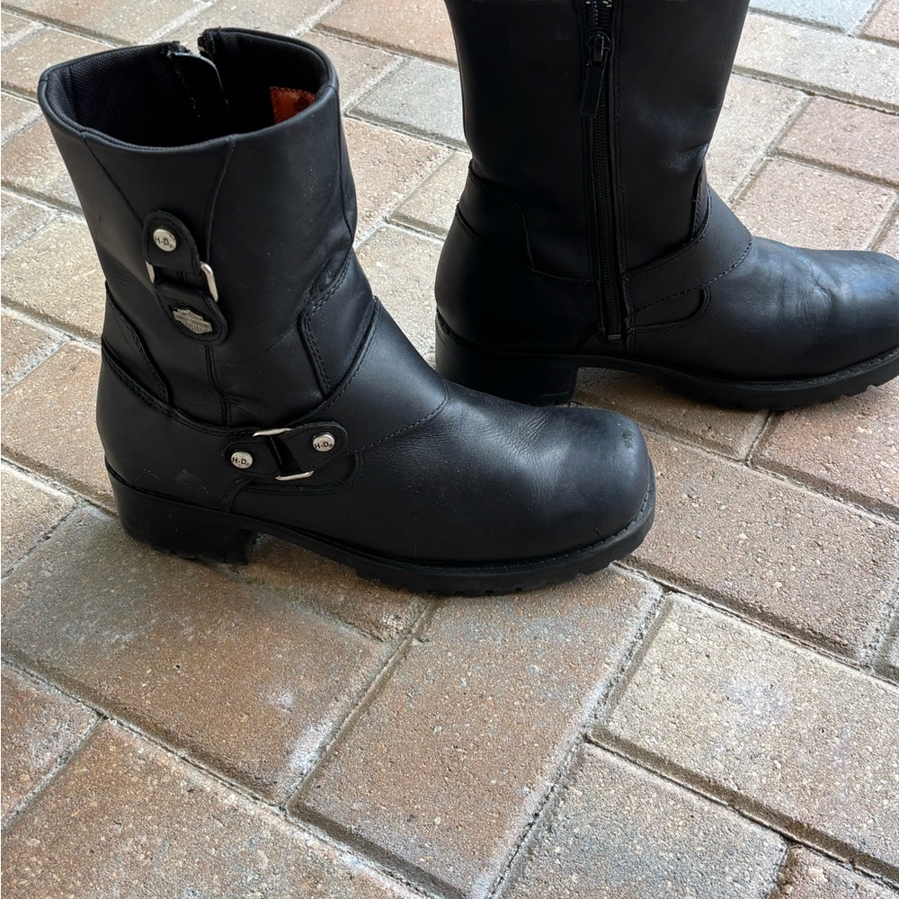 Harley-Davidson Black Woman’s Alivia Black Leather Boots.